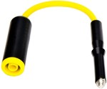 Adapter do złączki szynowej z gwintem M4 i M6 - żółty